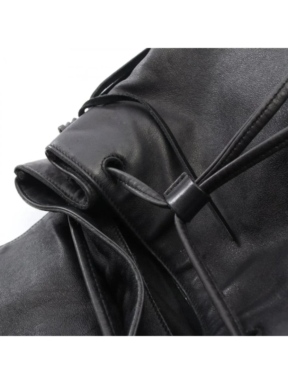 Saint Laurent Paris Backpack Festival Fringe Black Leather
